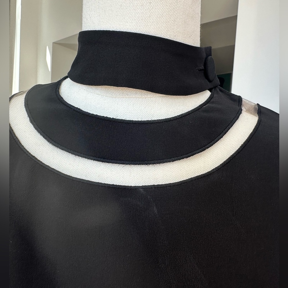 Fendi silk black top size 8 - Picture 2 of 9